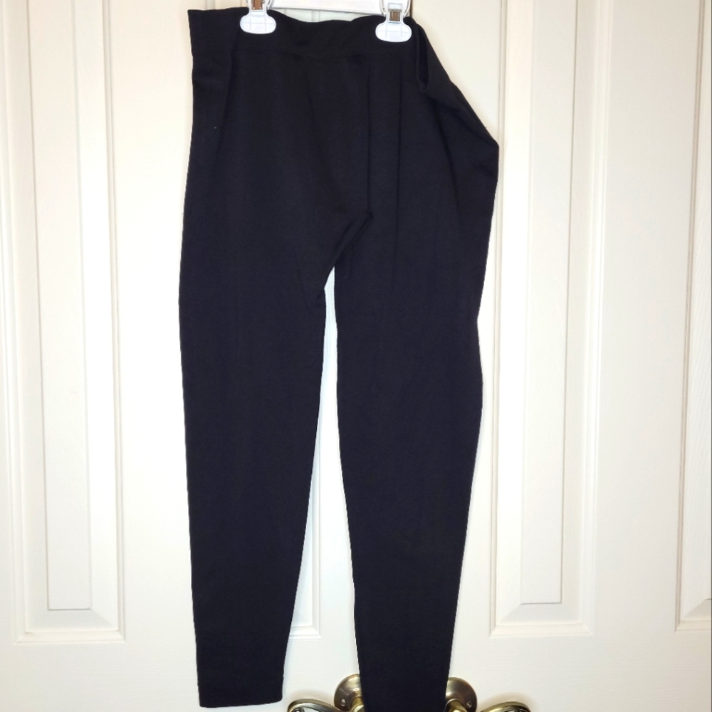 Black leggings, interior fleece, one size